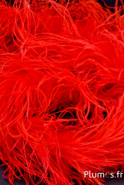 Straussenboa - 4-fach, 2 m - rot